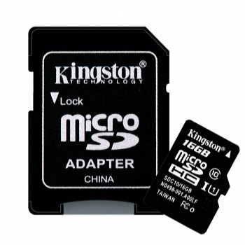 Kingston microSDHC 16GB UHS-I U1   adaptér SDC10G2/16GB