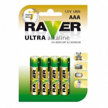 Batéria alkalická 1,5 V AAA 4 ks