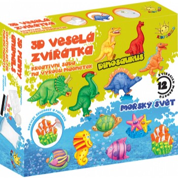 Magnetky 3D veselé zvieratká 12 ks