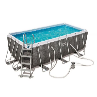 Bestway Bazén Power Steel Rattan 4,12 x 2,01 x 1,22 m set vrátane príslušenstva