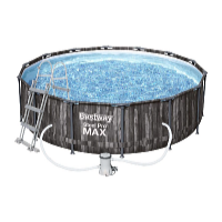 Bestway Bazén Steel Pro Max Wood 3,66 x 1 m set vrátane príslušenstva