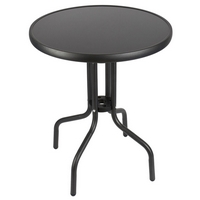 Garden King Balkonový stolík kovový so sklenenou doskou priemerr 60 cm