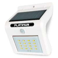 Platinium Nástenné solárne LED svetlo s detektorom pohybu biele