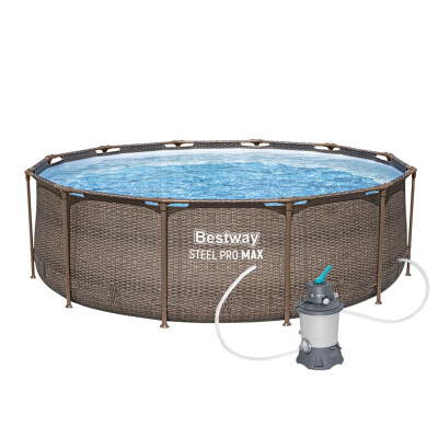 Bestway Bazén Steel Pro Max Rattan 3,66 x 1 m s pieskovou filtráciou Standard EVO 