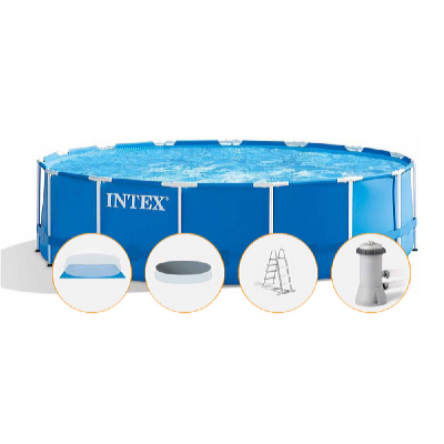 Intex Bazén Metal Frame 4,57 x 1,22 m set vrátane príslušenstva