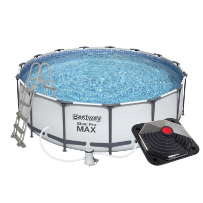 Bestway Bazén Steel Pro Max 4,57 x 1,22 m set s príslušenstvom a solárnym ohrevom pyramídovým