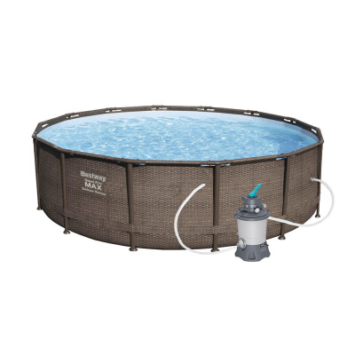Bestway Bazén Steel Pro Max Rattan 3,66 x 1 m s pieskovou filtráciou Standard EVO 