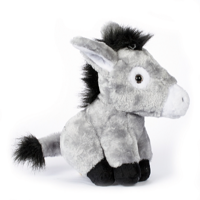 Kids World Plyšový oslík sediaci 28 cm
