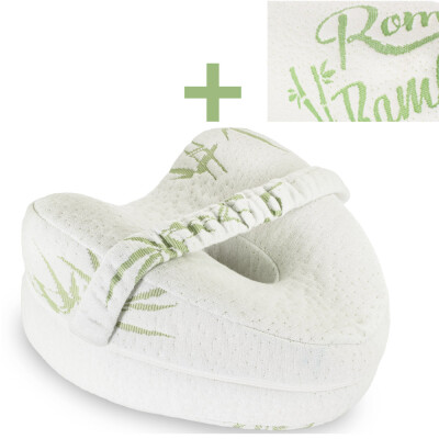 Romeo Ergonomický vankúš medzi kolená DELUXE MEMORY BAMBOO 25 x 25 x 15 cm + náhradná obliečka BAMBOO