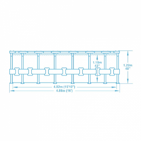 Bestway Bazén Steel Pro Max 4,88 x 1,22 m set vrátane príslušenstva