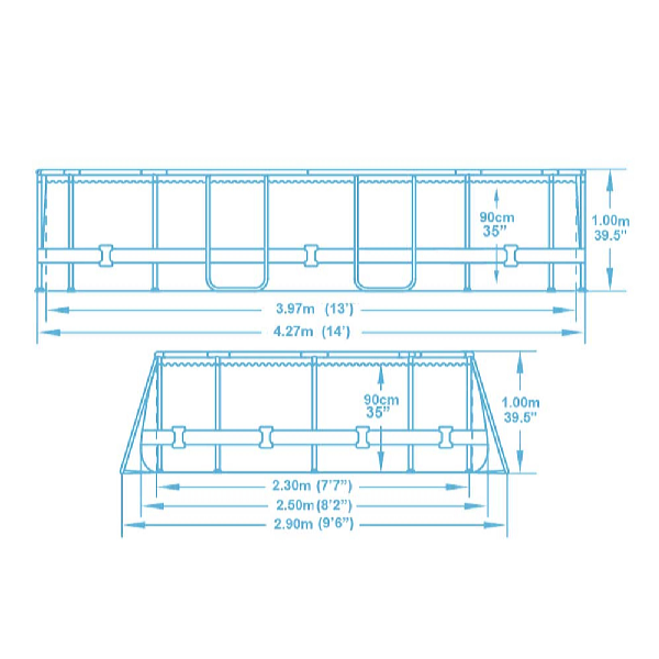 Bestway Bazén Power Steel 4,27 x 2,5 x 1 m set vrátane príslušenstva
