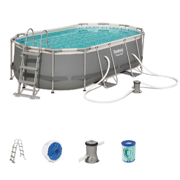 Bestway Bazén Power Steel 4,27 x 2,5 x 1 m set vrátane príslušenstva