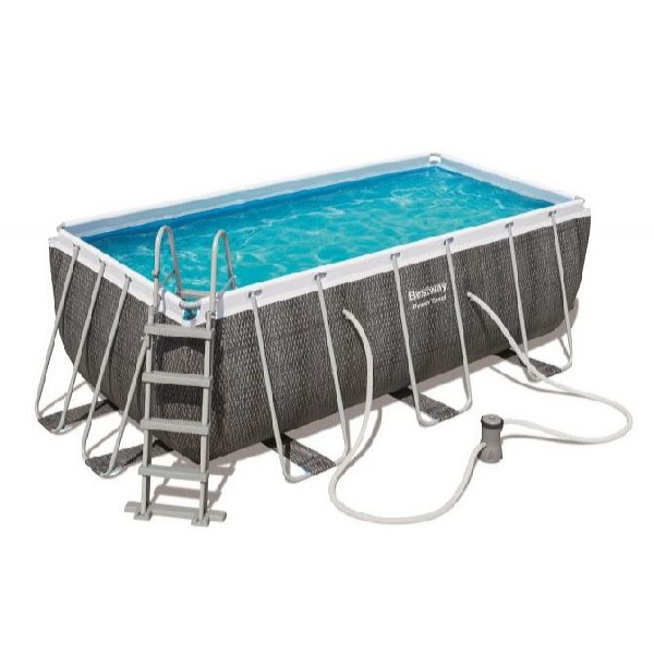 Bestway Bazén Power Steel Rattan 4,12 x 2,01 x 1,22 m set vrátane príslušenstva