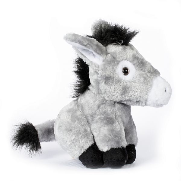 Kids World Plyšový oslík sediaci 28 cm