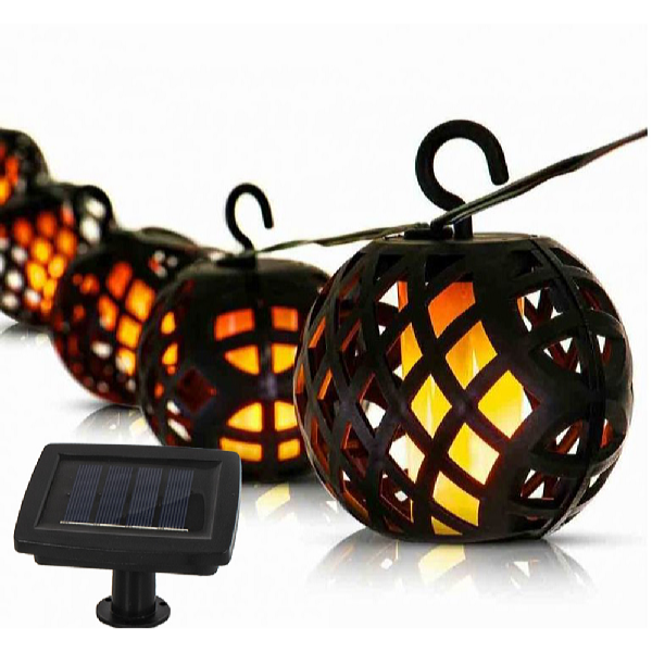Garden King Solárna svetelná LED reťaz, 6 lampášov, teplá biela SL-1013